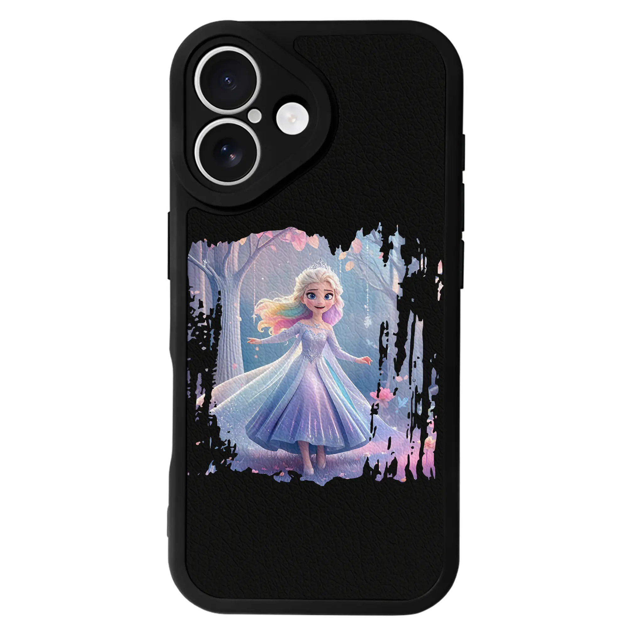 アナと雪の女王(Frozen) グッズ エルサ(Elsa) - IPhone 16シリーズ対応 ・ シリコンスマホケース ・ レザー調 ・ 高精度フィット ・ 耐衝撃 ・ ワイヤレス充電対応 ・ 精密カット